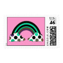 Cool Polka Dot Rainbow Postage Stamp by polkadotpizazz Cool Polka Dot Rainbow Postage Stamp