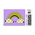 Cool Polka Dot Rainbow Postage Stamp