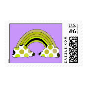 Cool Polka Dot Rainbow Postage Stamp