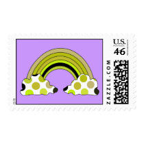 Cool Polka Dot Rainbow Postage Stamp by polkadotpizazz Cool Polka Dot Rainbow Postage Stamp