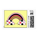 Cool Polka Dot Rainbow Postage Stamp