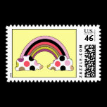 Cool Polka Dot Rainbow Postage Stamp
