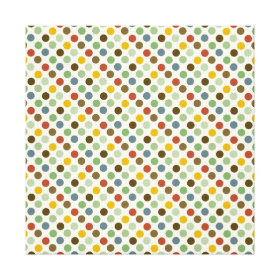 Cool Polka Dots Fall Earth Tones Colors Pattern Gallery Wrap Canvas