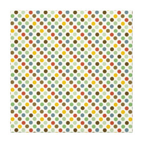 Cool Polka Dots Fall Earth Tones Colors Pattern Canvas Print