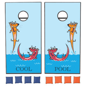 Cool Pool Playful Otters Cornhole Sets
