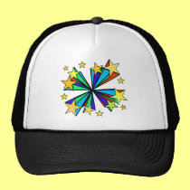 Cool Pop Art Stars Design hats
