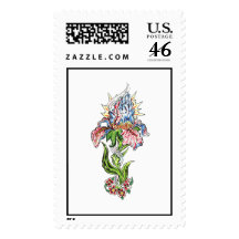 Cool praying hands flower tattoo stamps