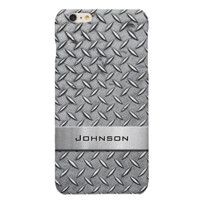 Cool Premium Diamond Cut Metallic Plate Pattern Glossy iPhone 6 Plus Case