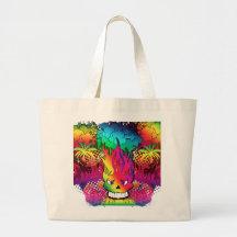 Cool Punk Skull Graffiti Grunge Design Bag