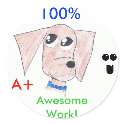Cool Puppy "Awesome Work" stickers by coolpuppies
