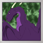 Cool Purple And Green Dragon posters