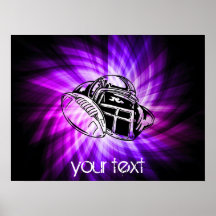 Cool Purple Football Poster