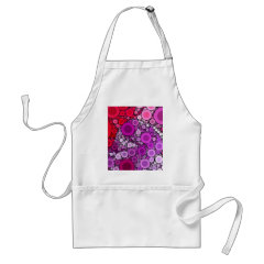 Cool Purple Pink Concentric Circles Girly Pattern Aprons