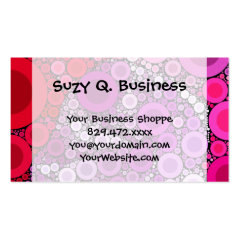 Cool Purple Pink Concentric Circles Girly Pattern Business Cards