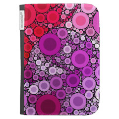 Cool Purple Pink Concentric Circles Girly Pattern Kindle Keyboard Covers