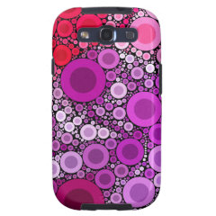 Cool Purple Pink Concentric Circles Girly Pattern Galaxy SIII Cases