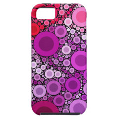 Cool Purple Pink Concentric Circles Girly Pattern iPhone 5 Case