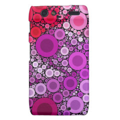 Cool Purple Pink Concentric Circles Girly Pattern Droid RAZR Case