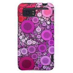 Cool Purple Pink Concentric Circles Girly Pattern HTC Vivid Cases