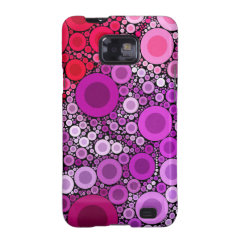 Cool Purple Pink Concentric Circles Girly Pattern Samsung Galaxy SII Case