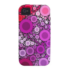 Cool Purple Pink Concentric Circles Girly Pattern iPhone 4/4S Covers