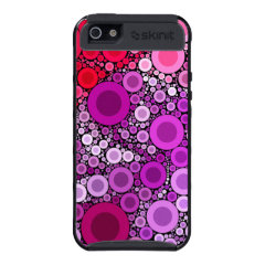 Cool Purple Pink Concentric Circles Girly Pattern Cover For iPhone 5