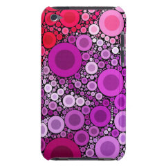 Cool Purple Pink Concentric Circles Girly Pattern Barely There iPod Cases