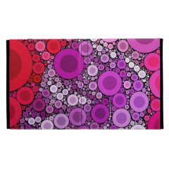 Cool Purple Pink Concentric Circles Girly Pattern iPad Folio Cover