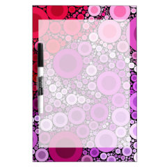 Cool Purple Pink Concentric Circles Girly Pattern Dry Erase White Board