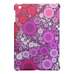 Cool Purple Pink Concentric Circles Girly Pattern iPad Mini Cases