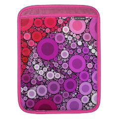Cool Purple Pink Concentric Circles Girly Pattern Sleeve For iPads