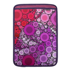 Cool Purple Pink Concentric Circles Girly Pattern Sleeves For MacBook Air