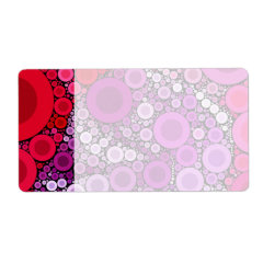 Cool Purple Pink Concentric Circles Girly Pattern Personalized Shipping Label