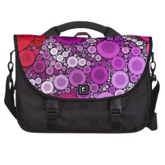 Cool Purple Pink Concentric Circles Girly Pattern Bag For Laptop