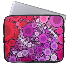 Cool Purple Pink Concentric Circles Girly Pattern Laptop Sleeve