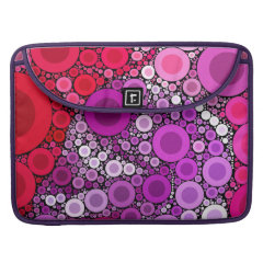 Cool Purple Pink Concentric Circles Girly Pattern Sleeves For MacBook Pro