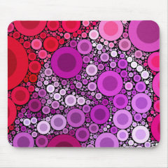 Cool Purple Pink Concentric Circles Girly Pattern Mouse Pad