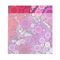 Cool Purple Pink Concentric Circles Girly Pattern Memo Note Pad
