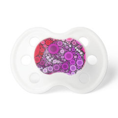 Cool Purple Pink Concentric Circles Girly Pattern Baby Pacifier
