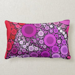 Cool Purple Pink Concentric Circles Girly Pattern Throw Pillow