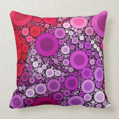 Cool Purple Pink Concentric Circles Girly Pattern Pillows
