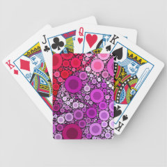 Cool Purple Pink Concentric Circles Girly Pattern Poker Cards