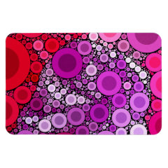 Cool Purple Pink Concentric Circles Girly Pattern Magnet