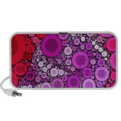 Cool Purple Pink Concentric Circles Girly Pattern Notebook Speakers
