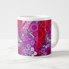 Cool Purple Pink Concentric Circles Girly Pattern Jumbo Mugs