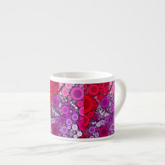Cool Purple Pink Concentric Circles Girly Pattern Espresso Cup