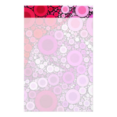 Cool Purple Pink Concentric Circles Girly Pattern Personalized Stationery