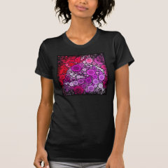 Cool Purple Pink Concentric Circles Girly Pattern Tee Shirt