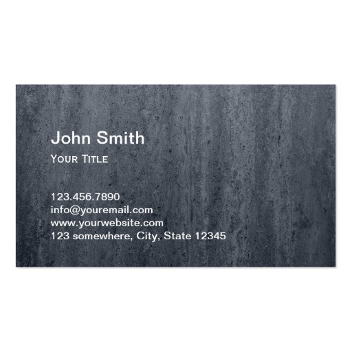 Cool QR Code Embed Stone Texture Business Card (back side)