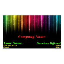 Cool rainbow light business card